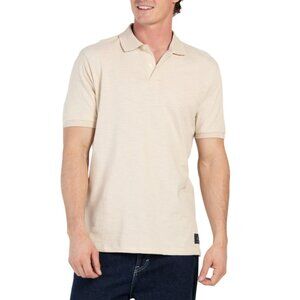 SCOTCH & SODA Light Beige Slub Knit Short Sleeve Polo